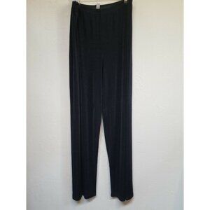 Flore Womens High Waist Pull On Pants Medium Black Stretch Straight Leg USA